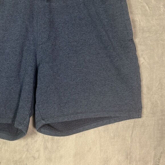 Old Navy Heathered Blue Drawstring Sweat Shorts With Pockets Size Large - Picture 3 of 8